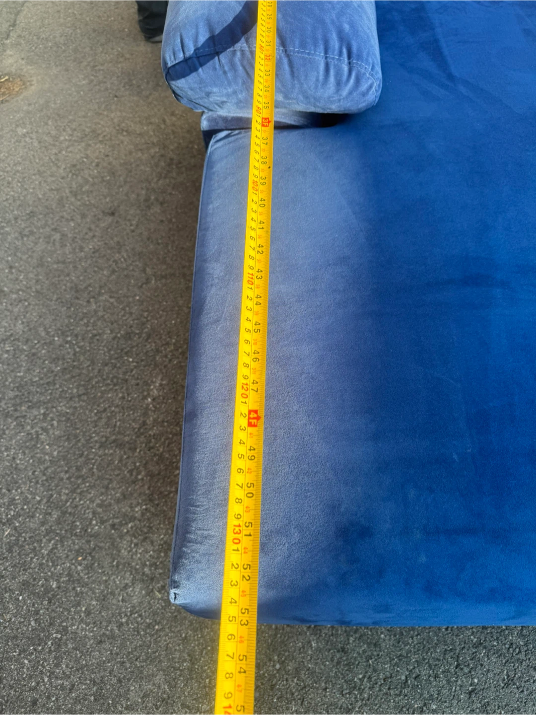 Blue Velvet Sectional Sofa - photo 5