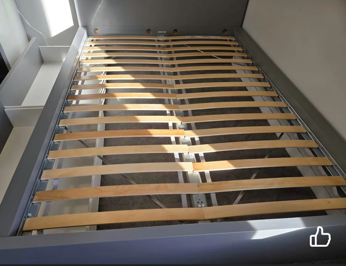 Ikea Grey Queen  Bed Frame with Storage Drawers - photo 2