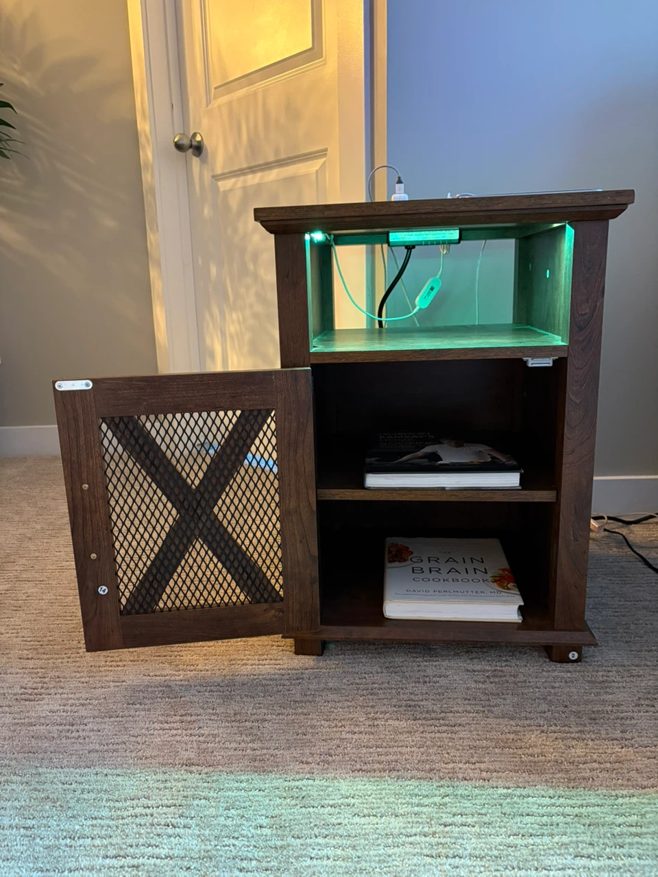End Table with LED Lighting - photo 2