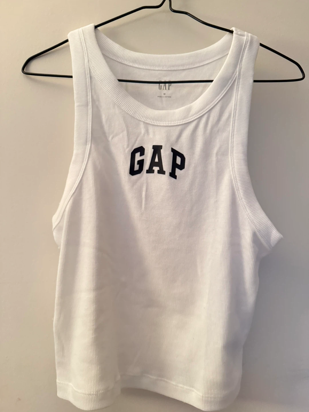 GAP Ribbed Tank Top - White - Medium