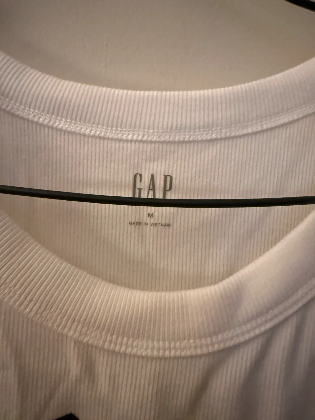 GAP Ribbed Tank Top - White - Medium - photo 3