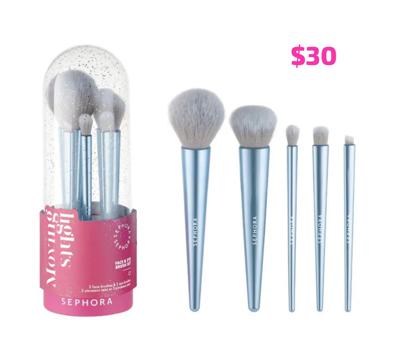 Sephora Moving Lights Face & Eye Brush Set
