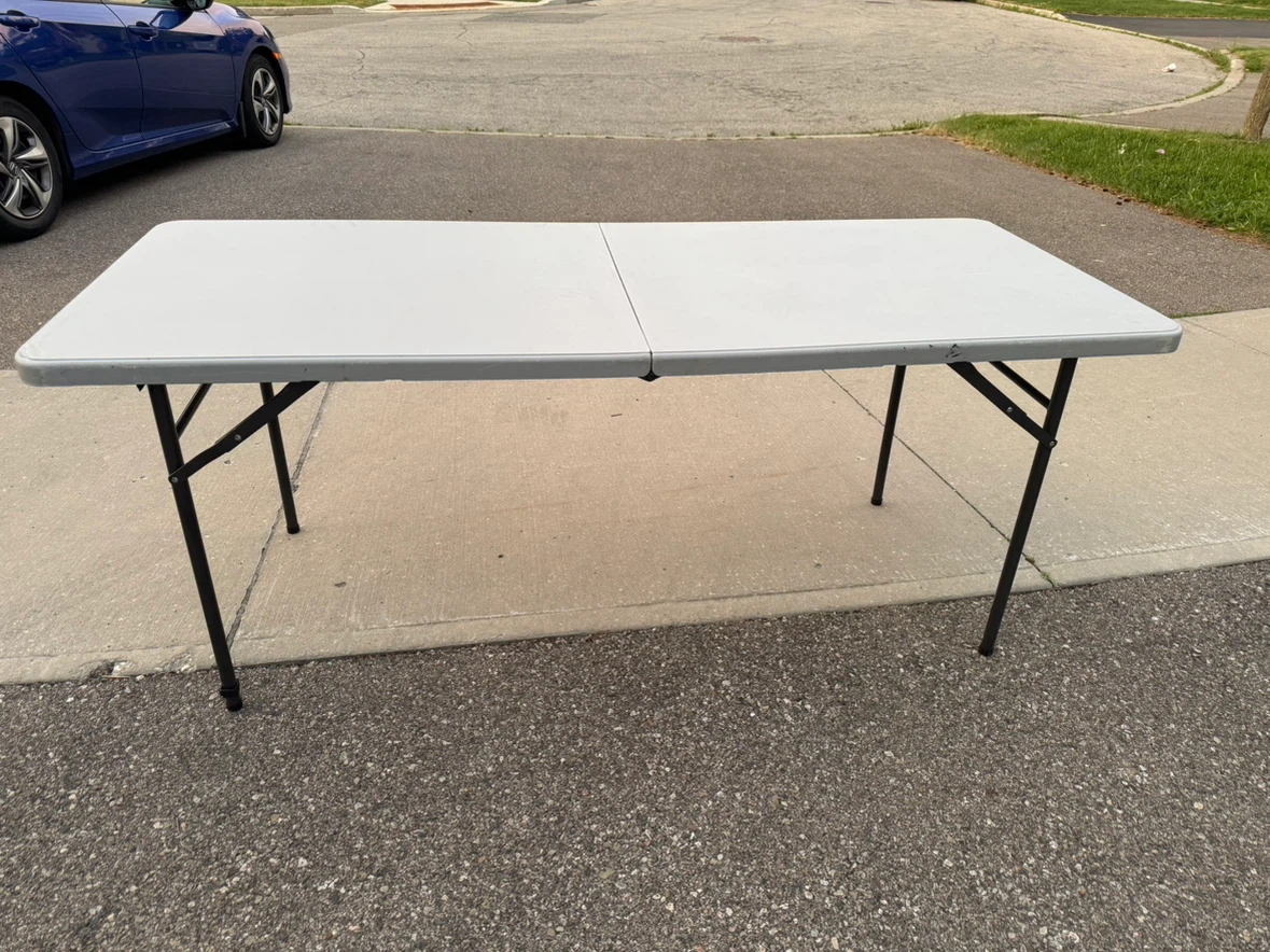 White Folding Table - photo 2