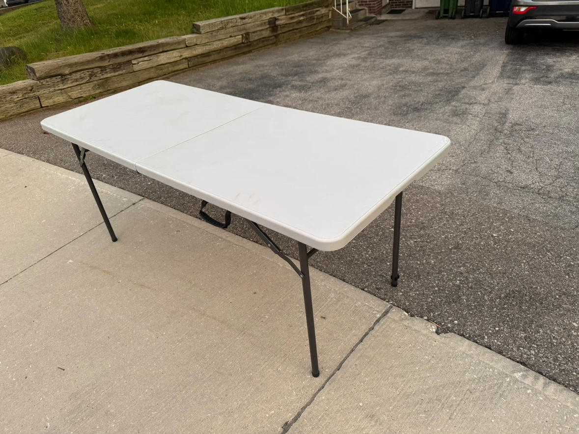 White Folding Table - photo 3