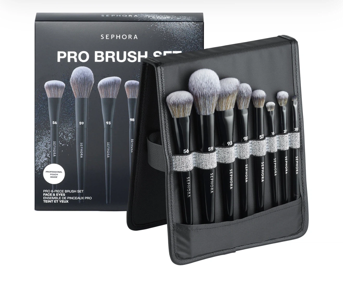 Sephora Pro Brush Set - 8 Piece Face & Eyes