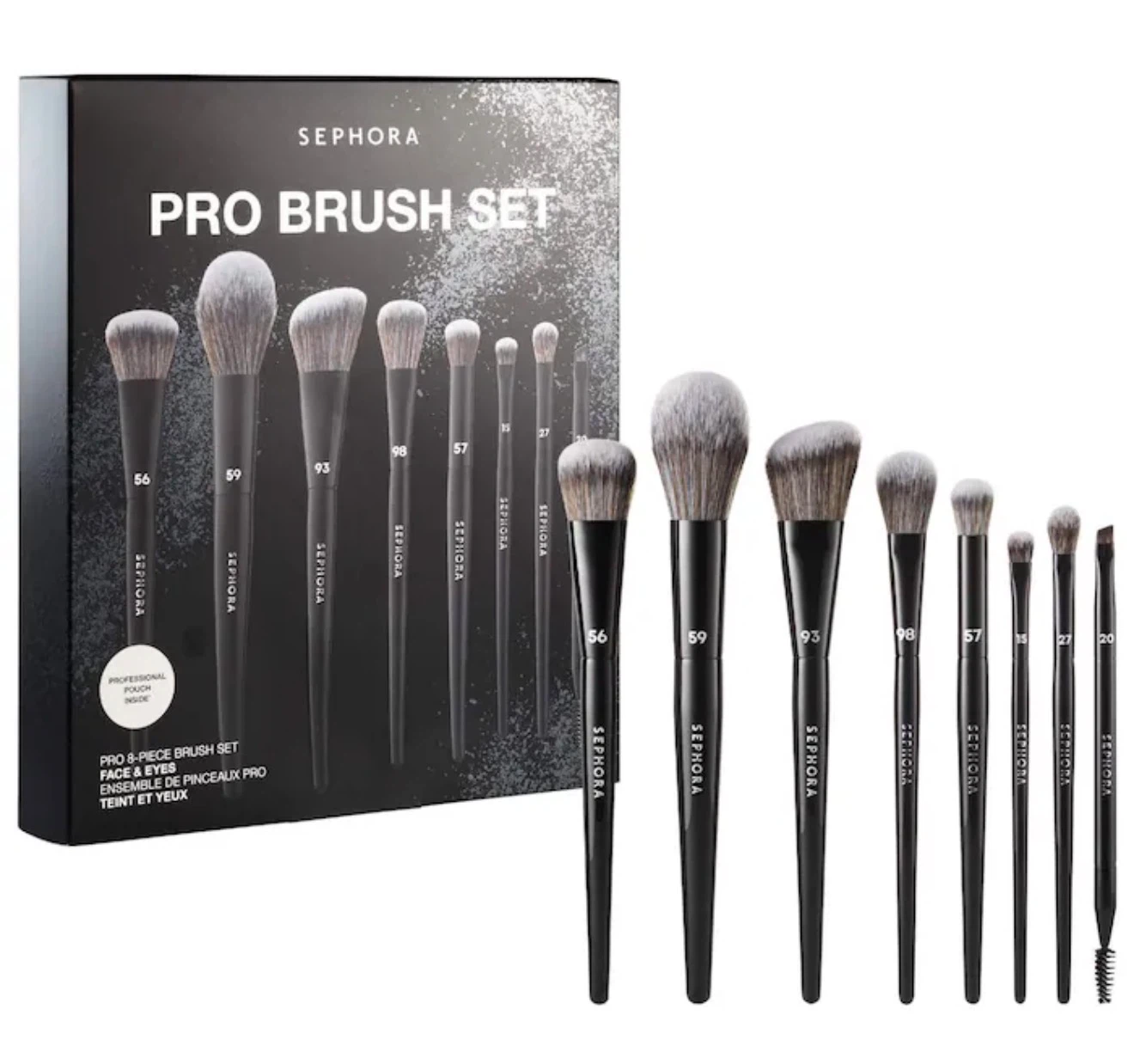 Sephora Pro Brush Set - 8 Piece Face & Eyes - photo 2