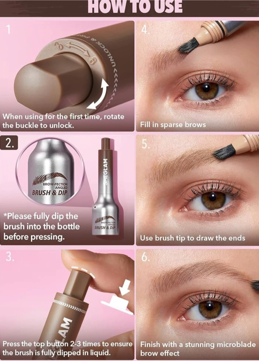 SHEGLAM Brow-fection Angled Brush & Dip - photo 4