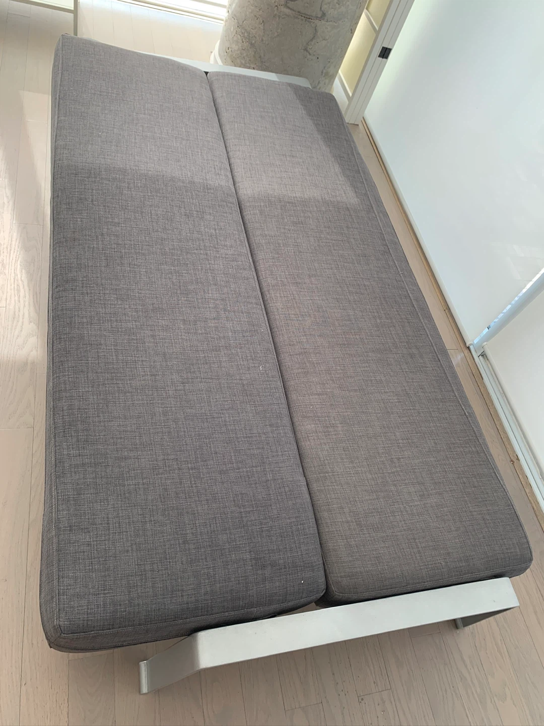IKEA Sofa Bed / Sleeper Sofa in Grey -  Quality Steel Frame - photo 2