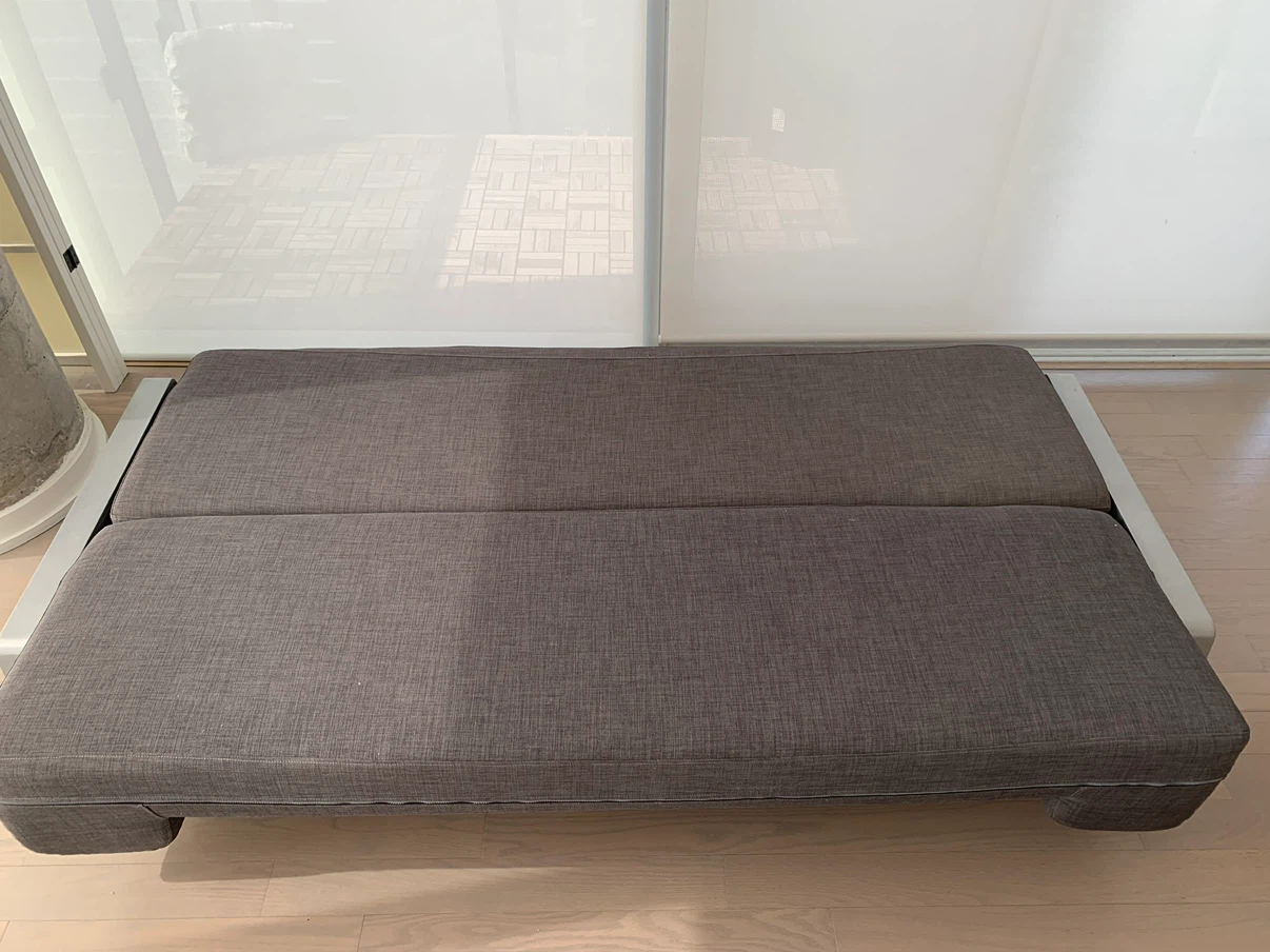 IKEA Sofa Bed / Sleeper Sofa in Grey -  Quality Steel Frame - photo 3