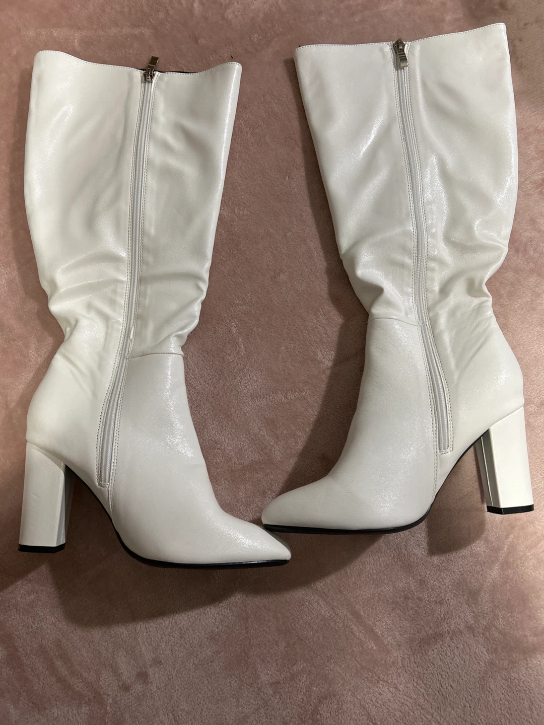 White Knee-High Boots