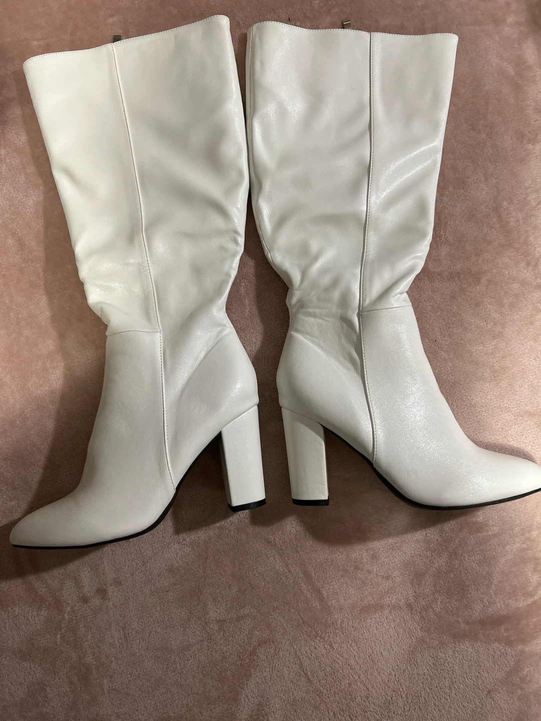 White Knee-High Boots - photo 2