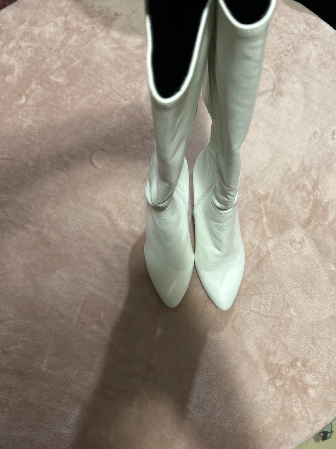 White Knee-High Boots - photo 3