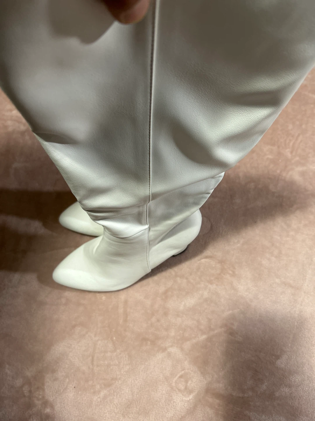 White Knee-High Boots - photo 4