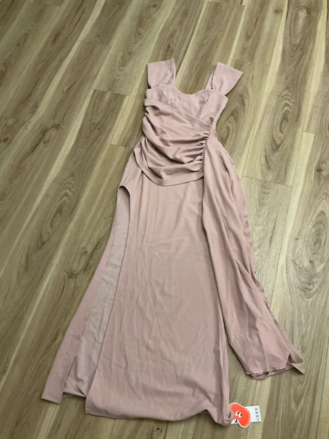 Cider Pink Ruched Maxi Dress