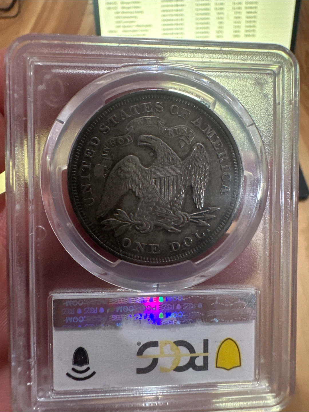 1871 Seated Liberty Silver Dollar PCGS AU58 - photo 2