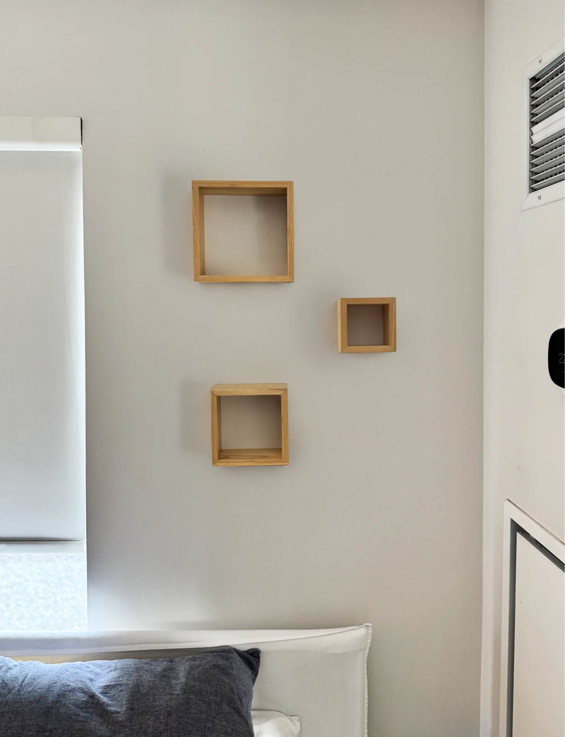 Set of 3 Wooden Square Floating Shelves