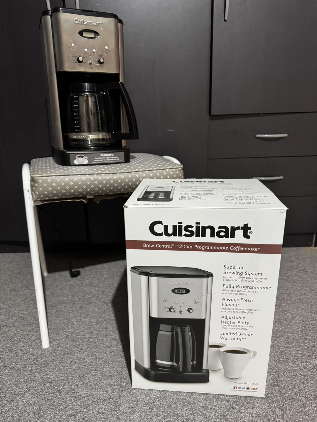 Cuisinart Brew Central 12-Cup Programmable Coffeemaker DCC-1200C