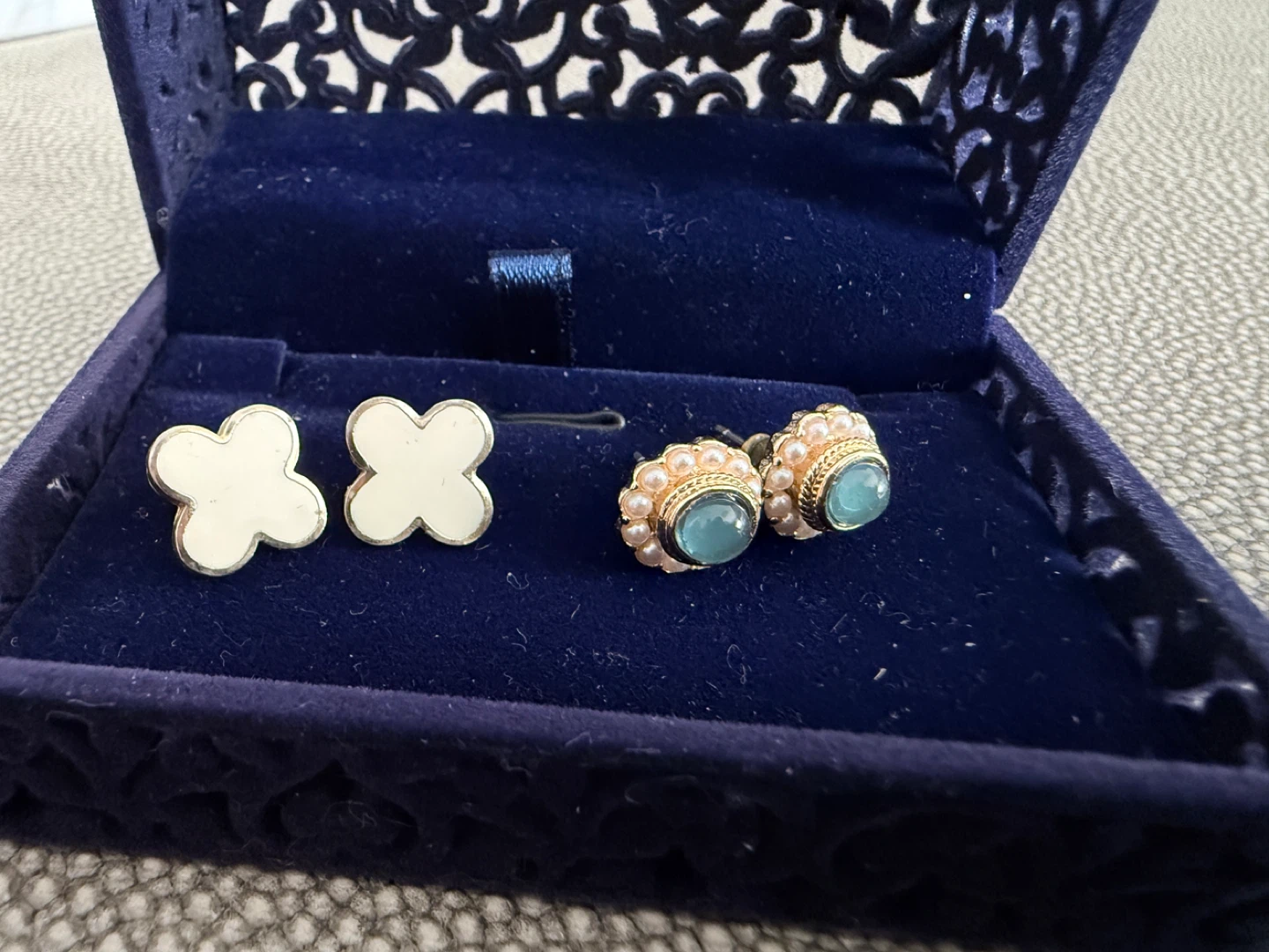 Two Pairs of Earrings in Presentation Box