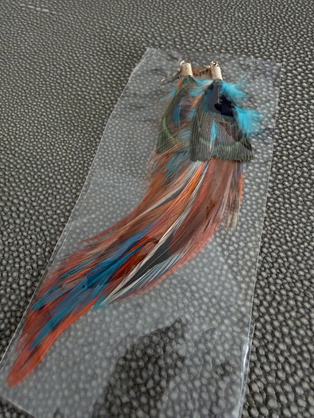 Feather Earrings - Peacock & Bright Colours - photo 4