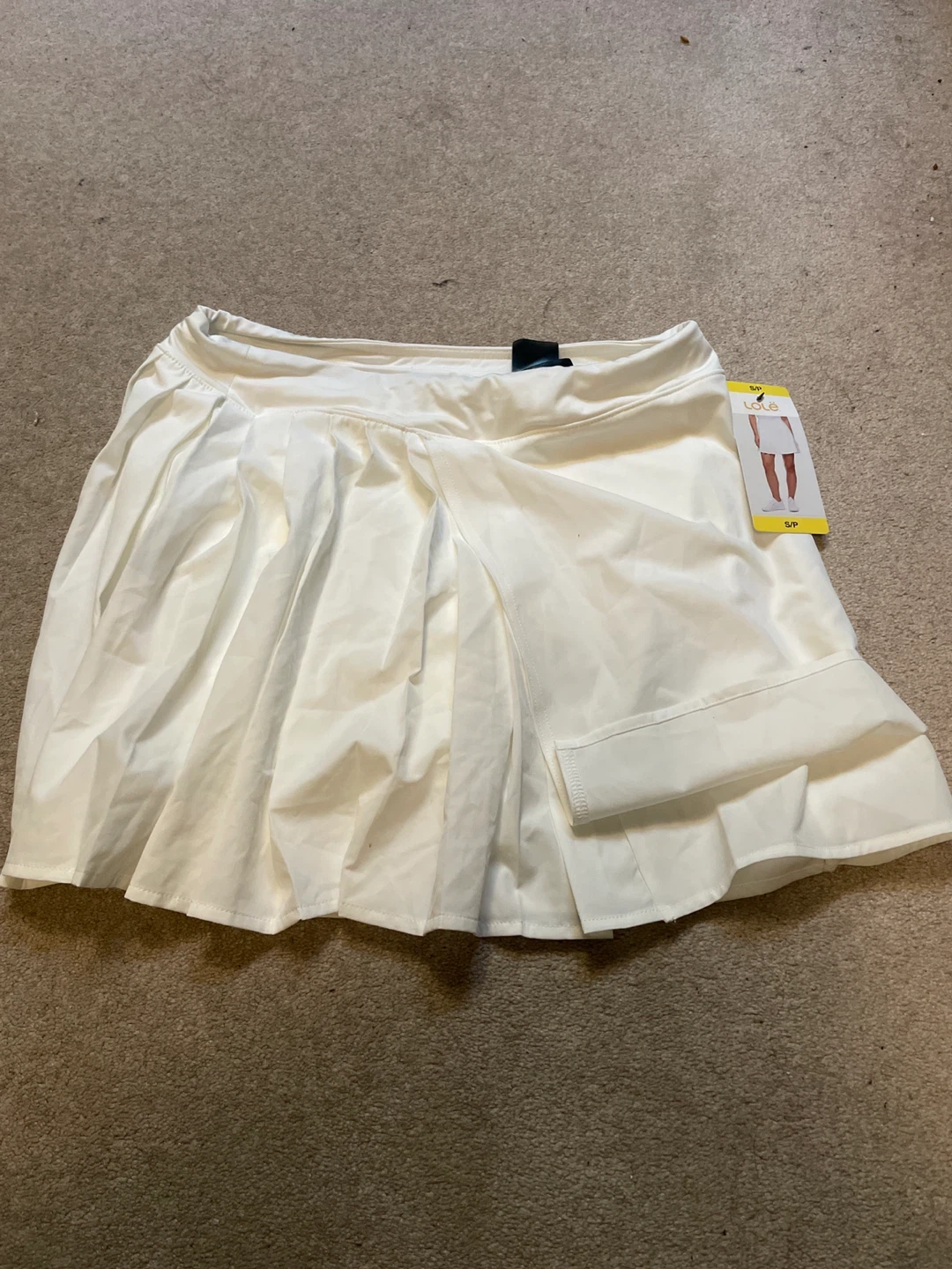 Lole White Pleated Tennis Skirt