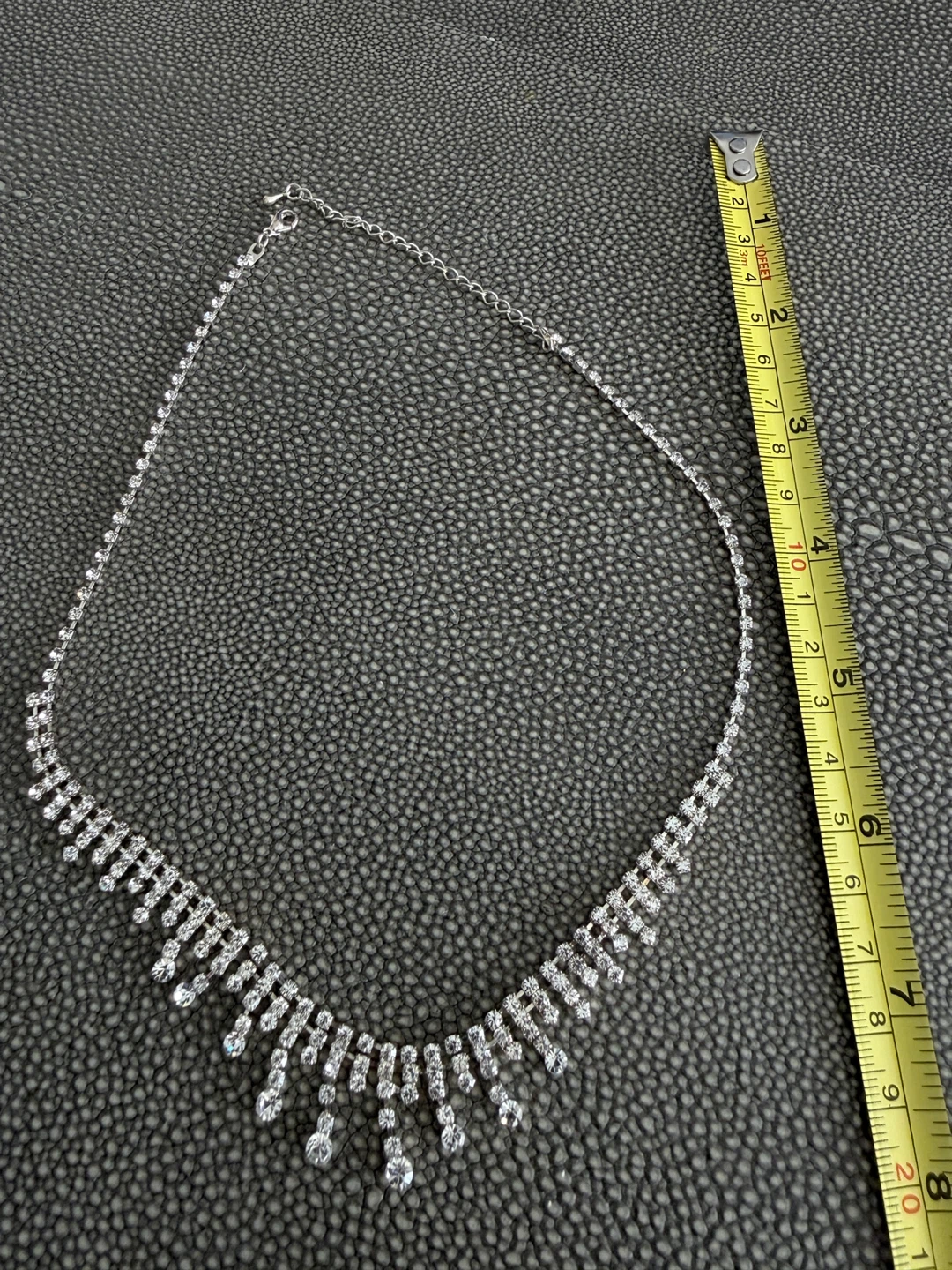 Sparkly Silver-Tone Rhinestone Necklace - photo 2