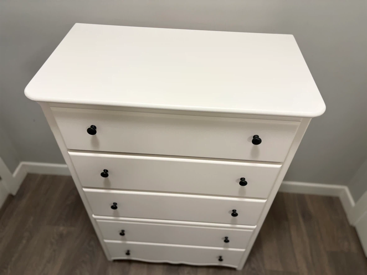 White 5-Drawer Dresser - photo 5