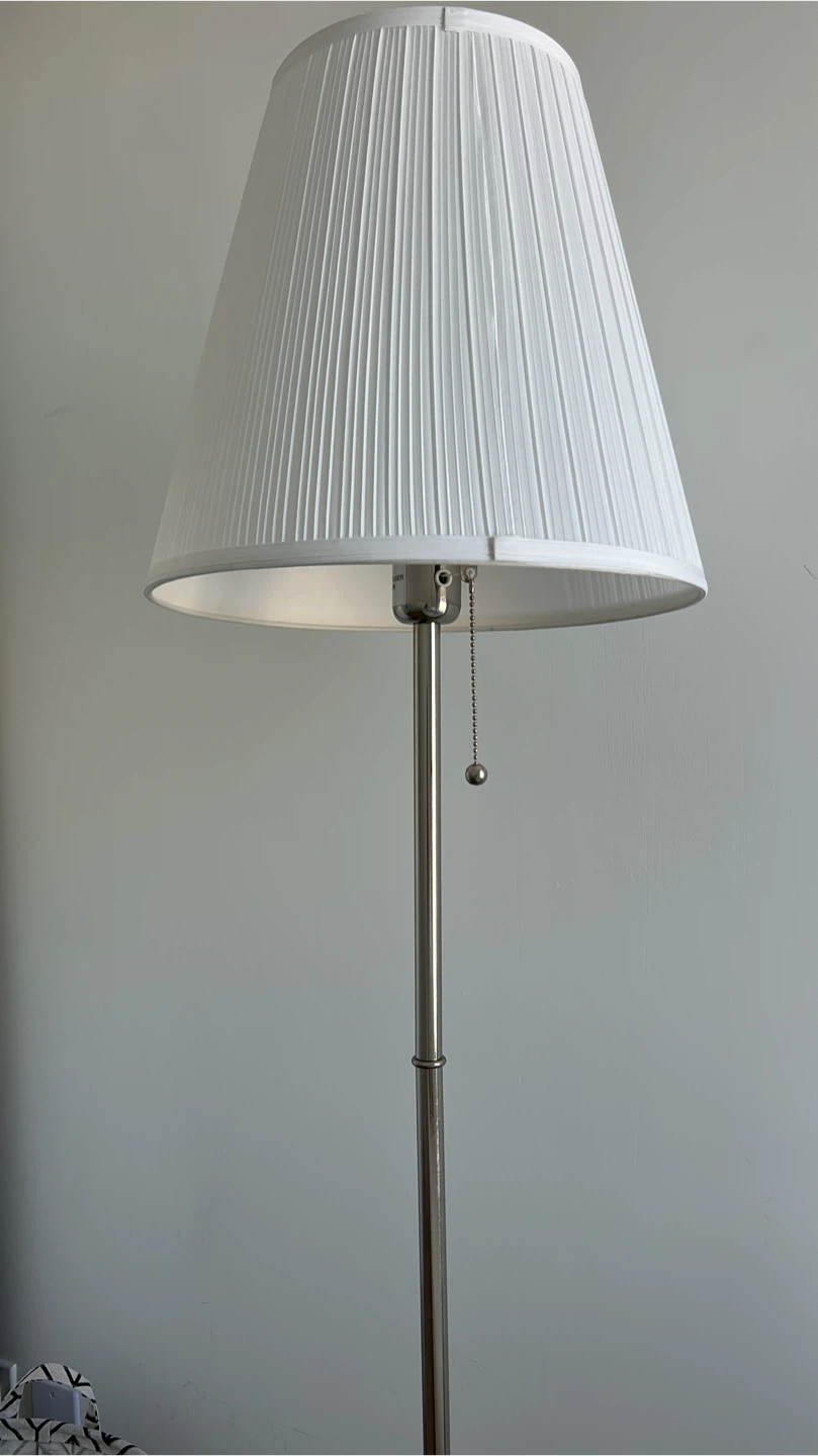 White Pleated Floor Lamp - photo 3
