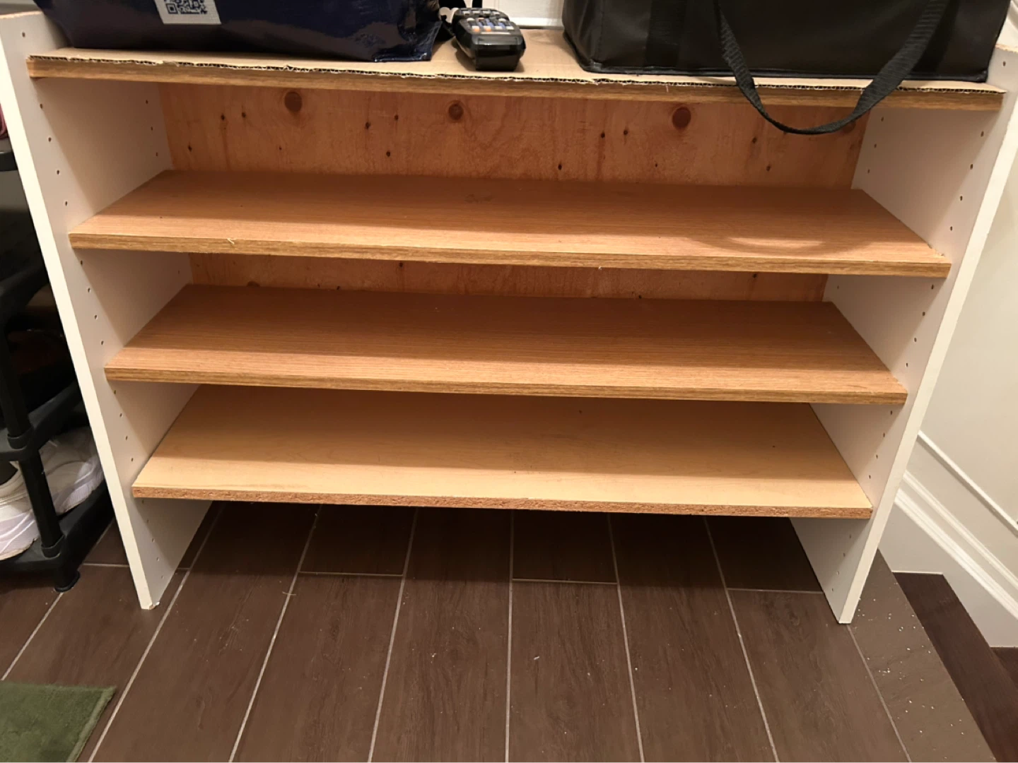 White 4-shelf Shoe Rack