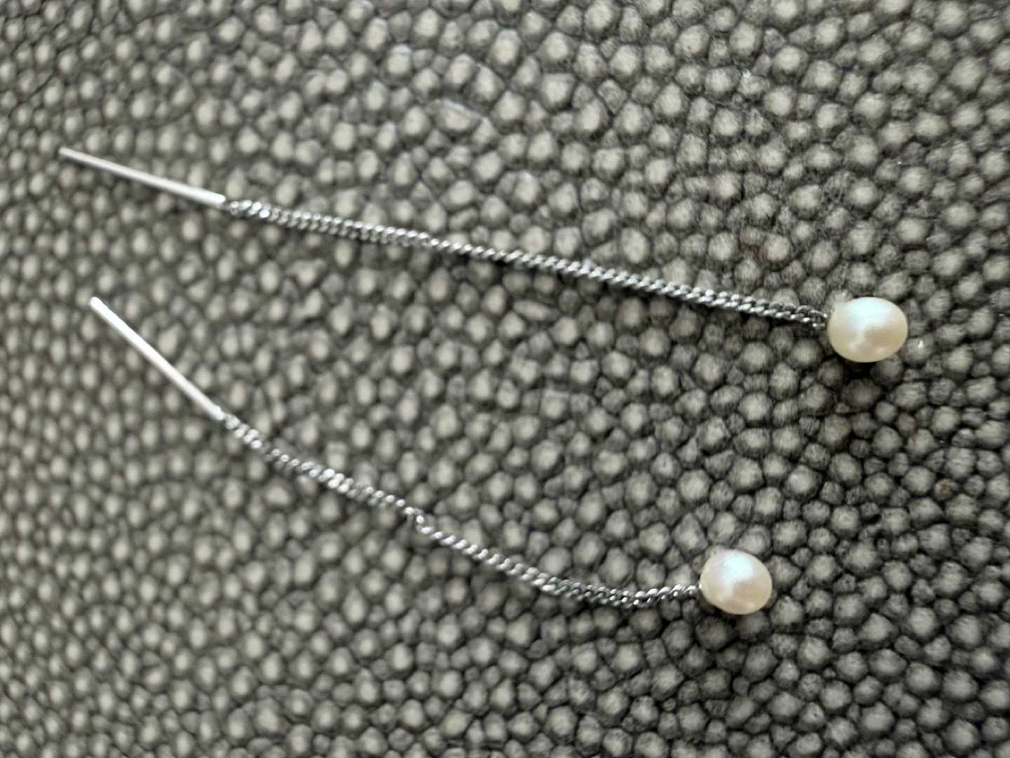 Pearl Drop Threader Earrings - photo 2