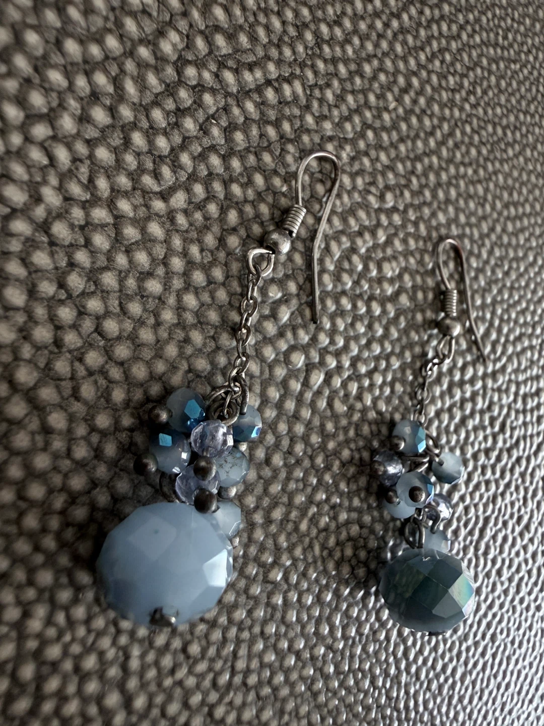 Blue Beaded Drop Earrings - photo 2