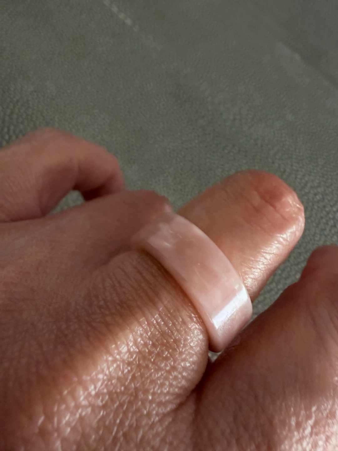 Wooden Ring with Blue Stone Accent - photo 2