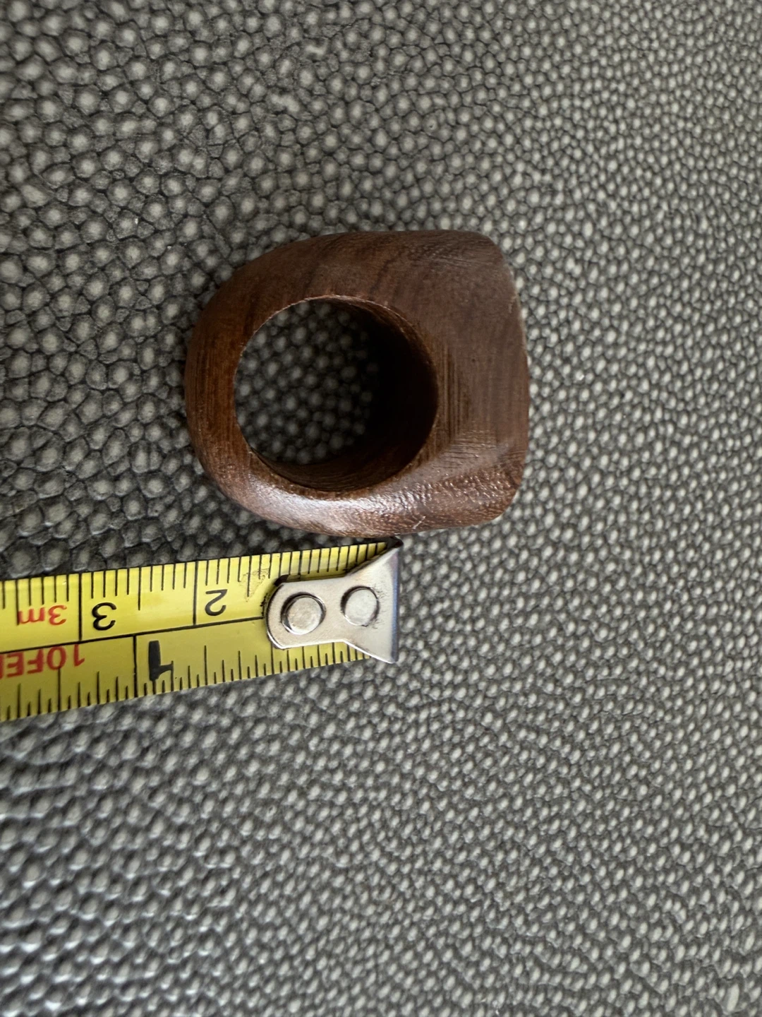 Wooden Ring with Blue Stone Accent - photo 4