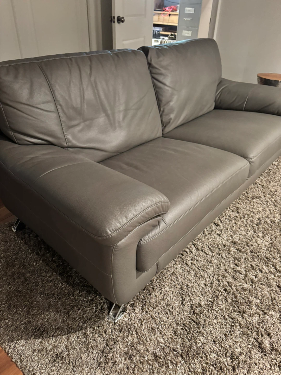Leather look couch - photo 3