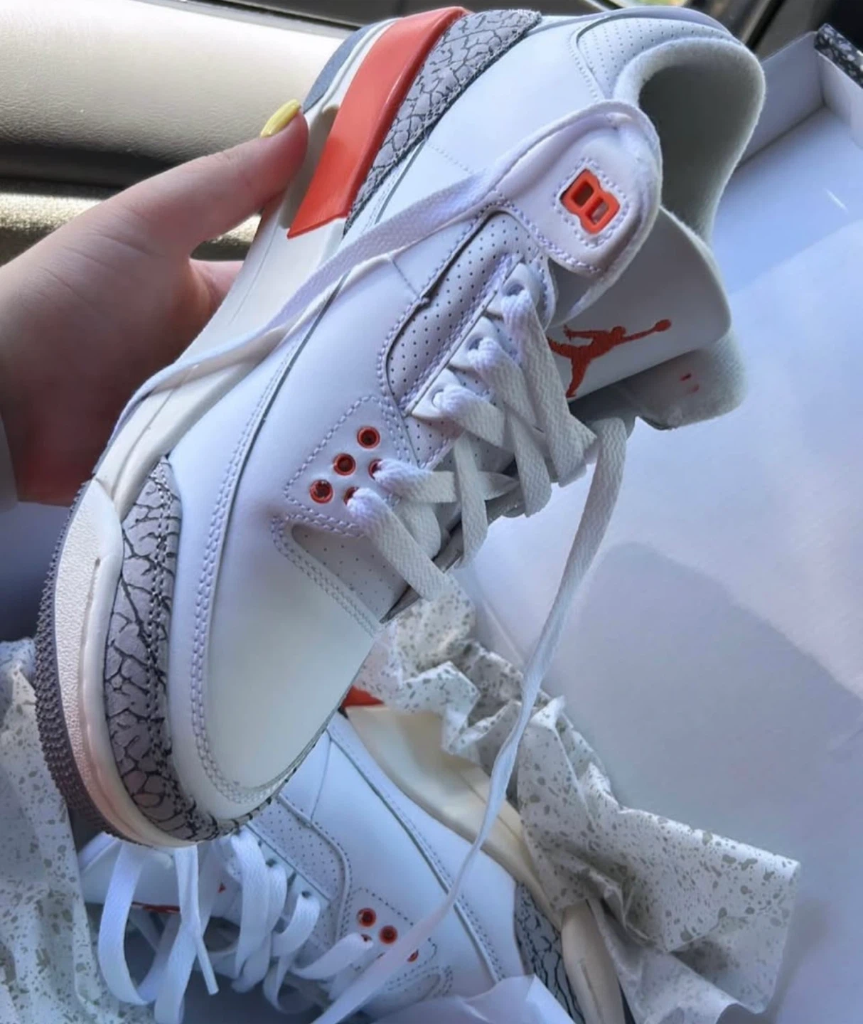 Jordan 3s orange and white