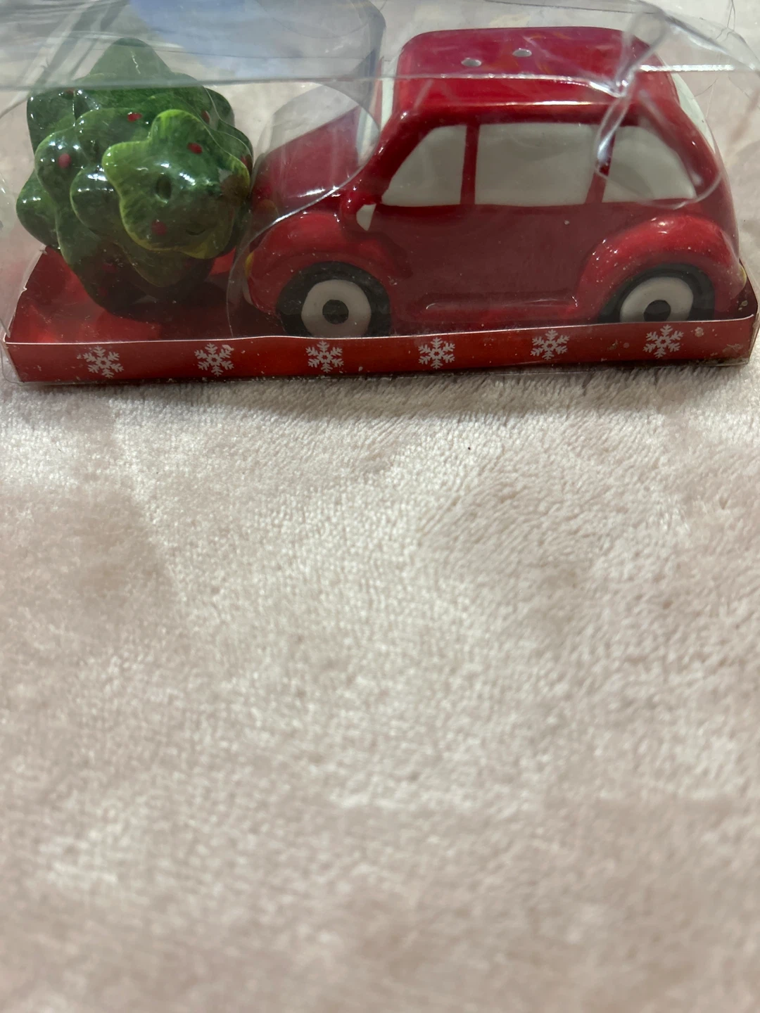 Red Car & Christmas Tree Salt and Pepper Shakers - photo 2
