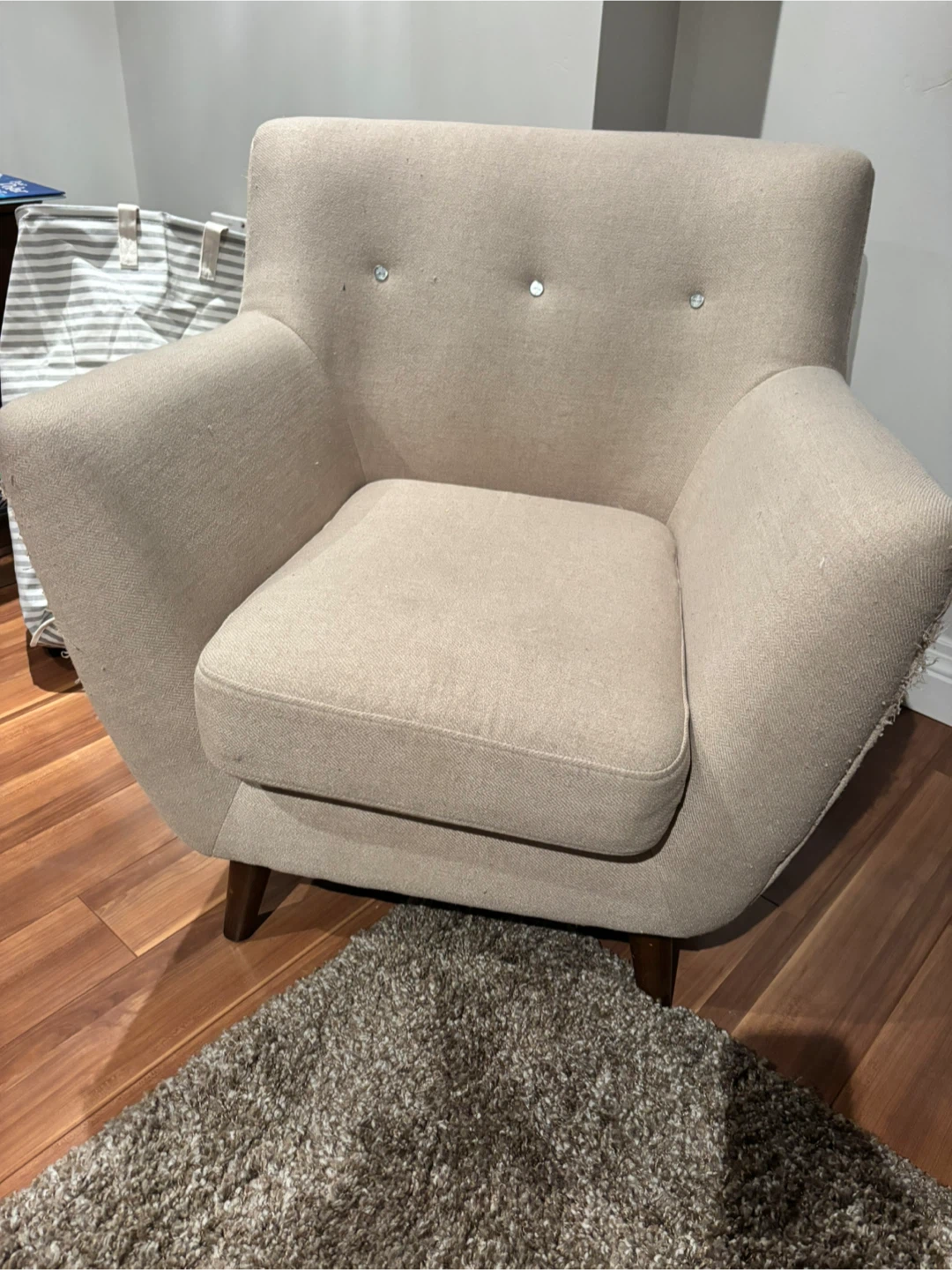 Selling 2 arm Chairs . Great upholstery project.
