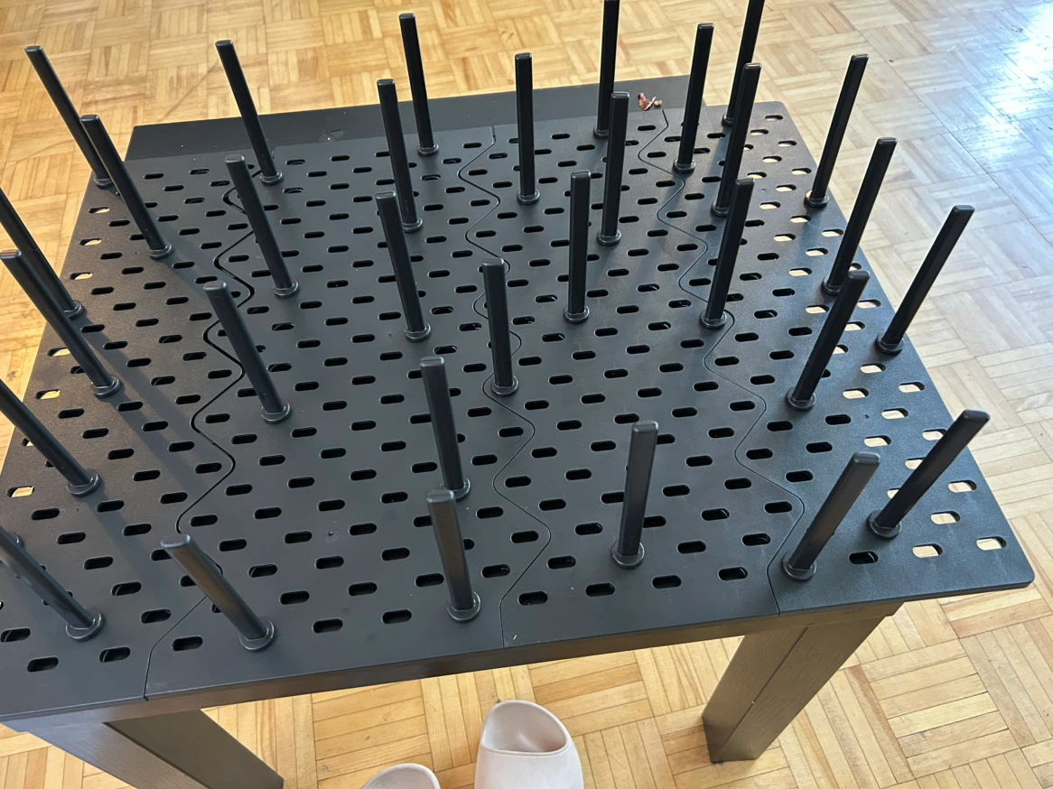 Black Drying Rack with Pegs