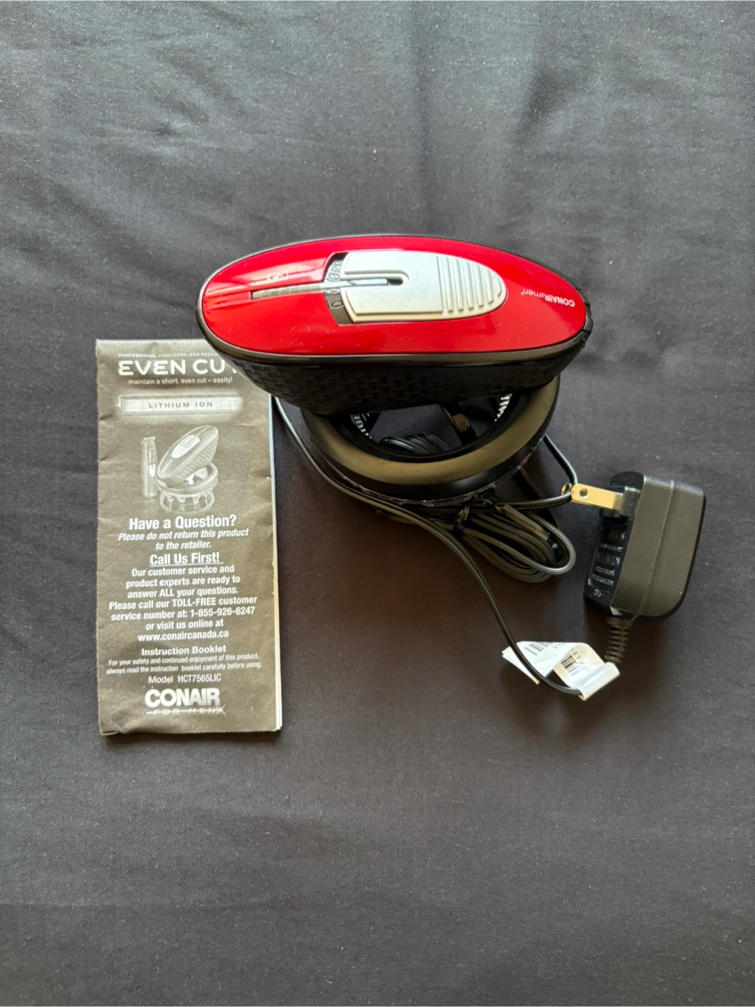 Brand new conair Red Even Cut Rotary Hair Clipper - Lithium Ion - photo 2