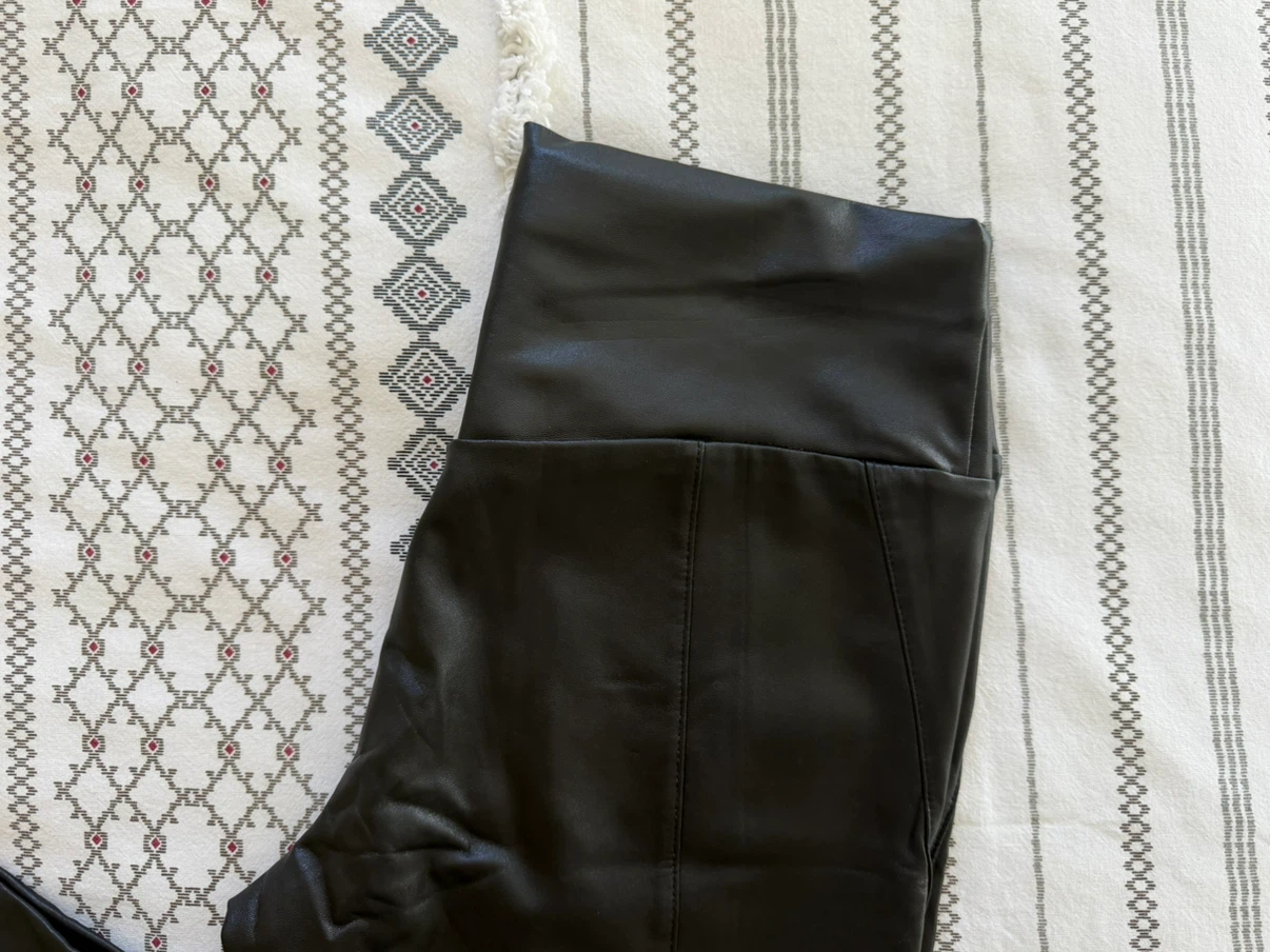 Black Faux Leather Leggings - photo 3