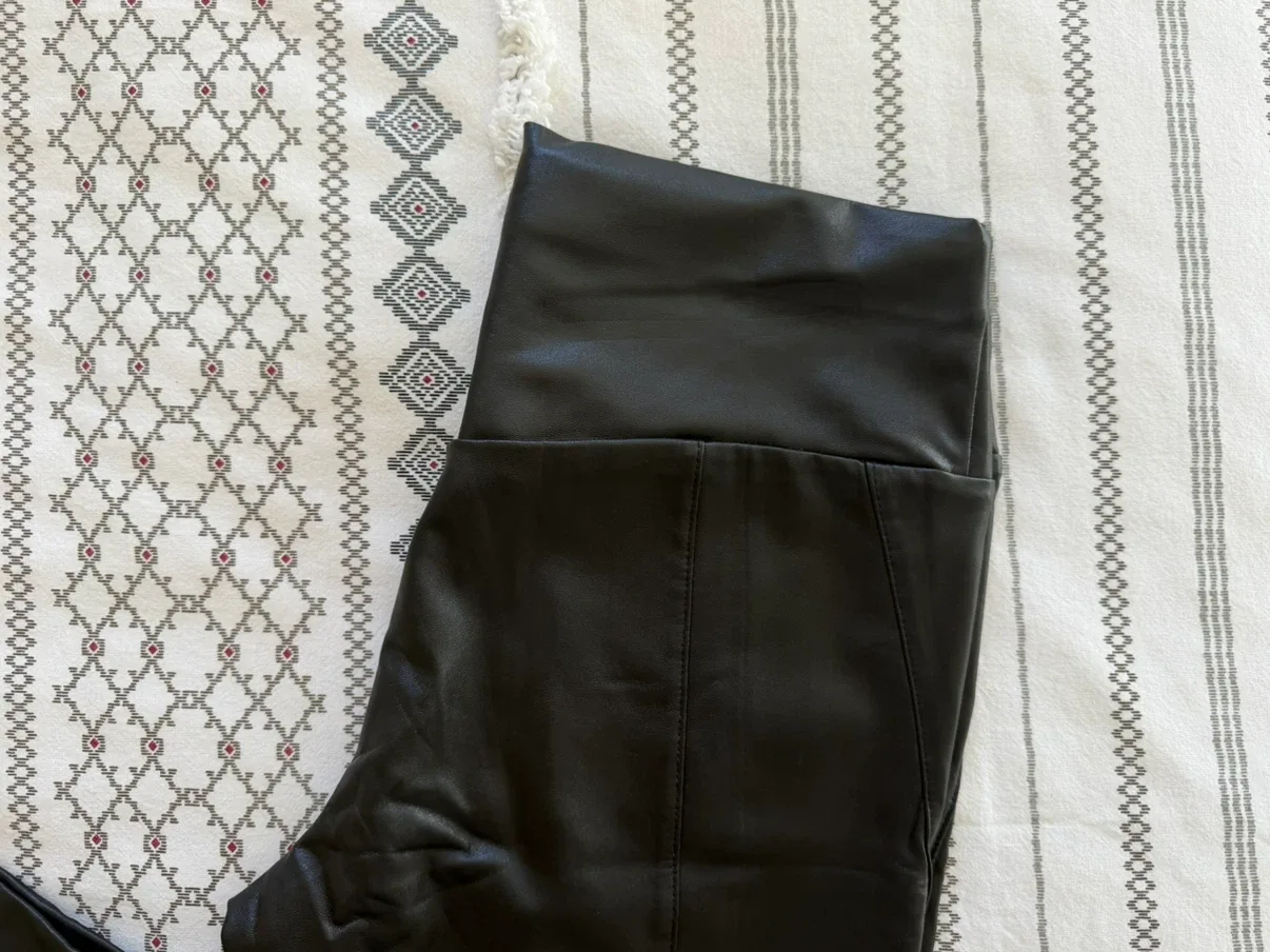 Black Faux Leather Leggings - photo 3
