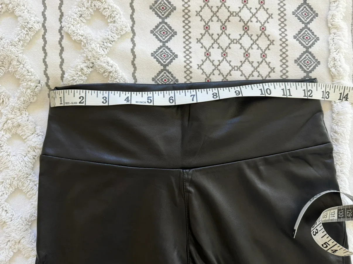 Black Faux Leather Leggings - photo 5