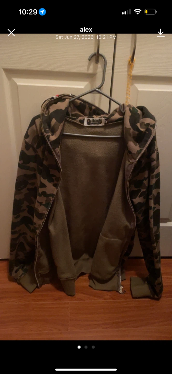 BAPE Camo Shark Full Zip Hoodie - photo 2