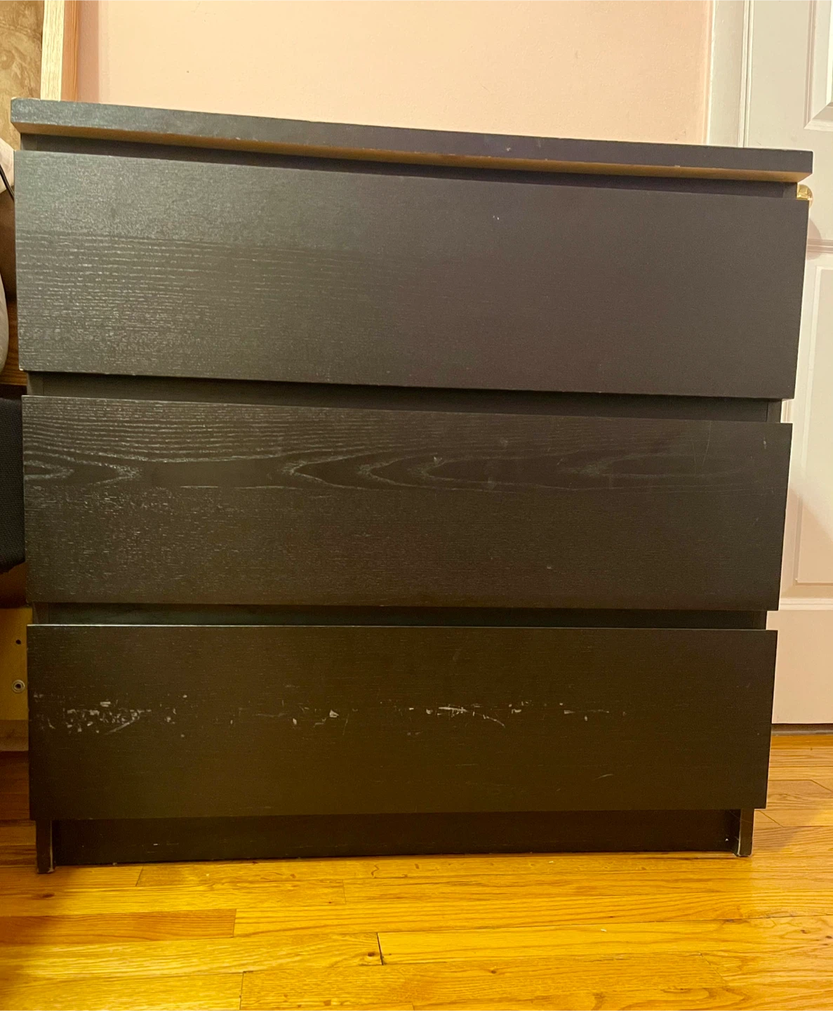 Black 3-Drawer Dresser