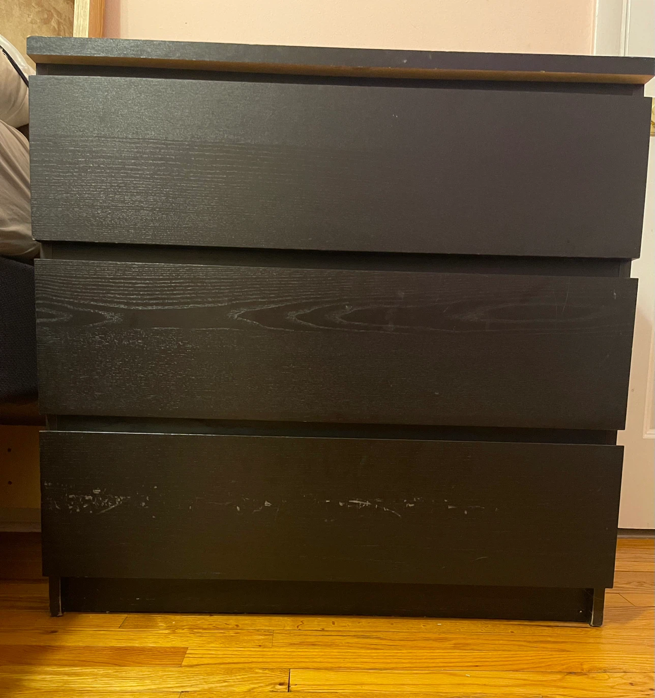 Black 3-Drawer Dresser - photo 4