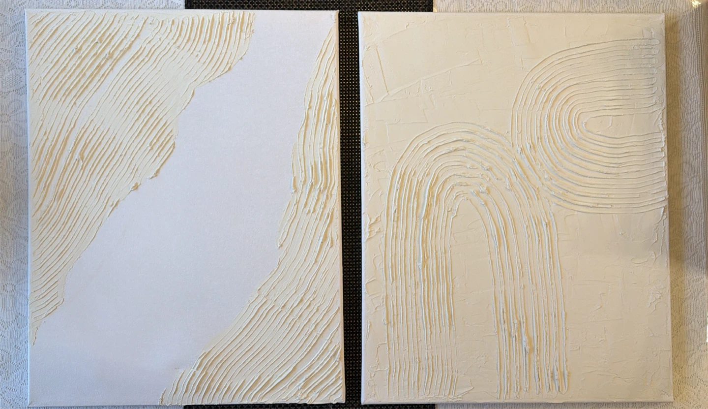 Textured Organic Wall Art Canvas Set (2 pcs) - photo 4