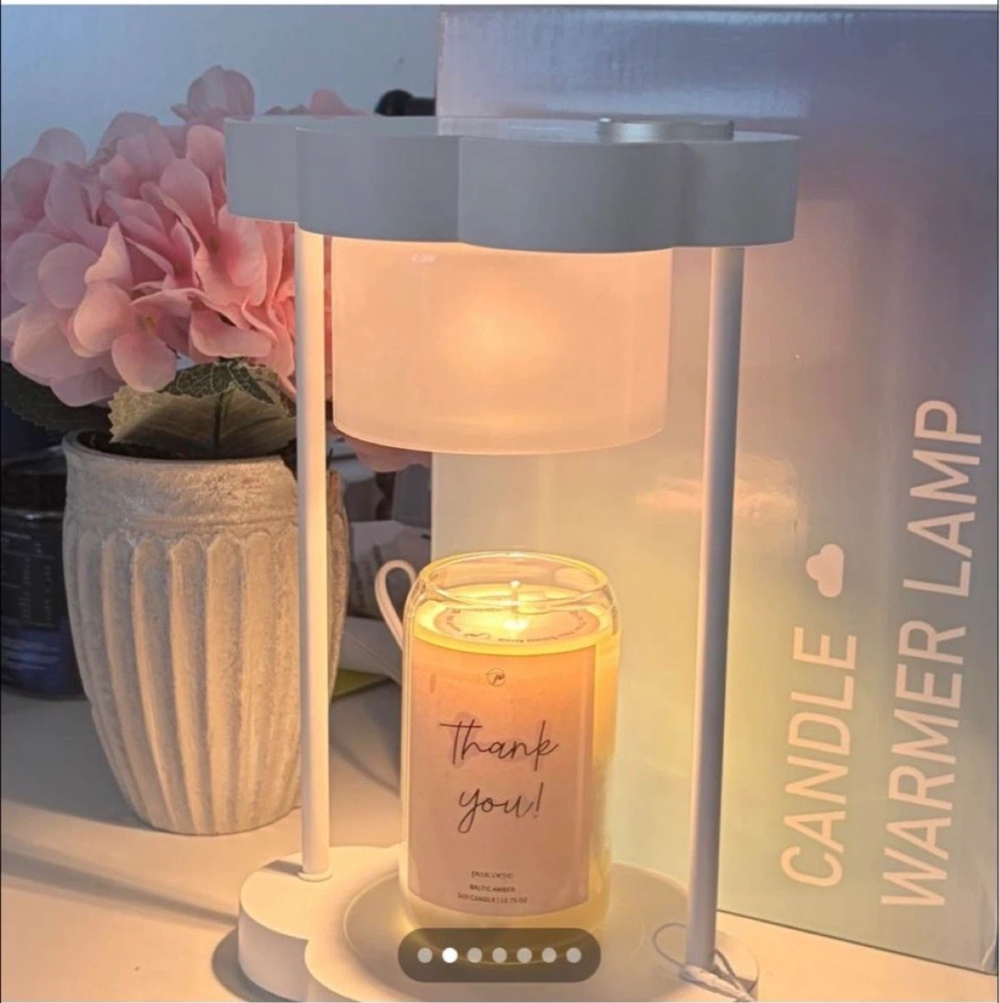Candle Warmer Lamp with Baltic Amber Scented Candle