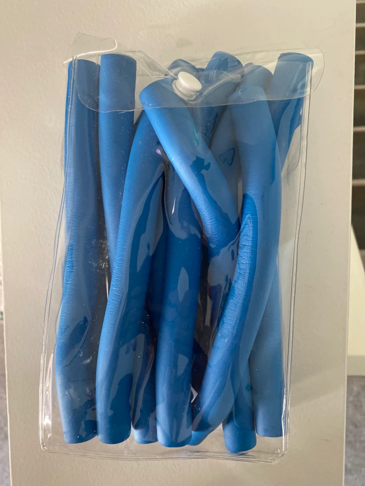 Blue Foam Hair Curlers
