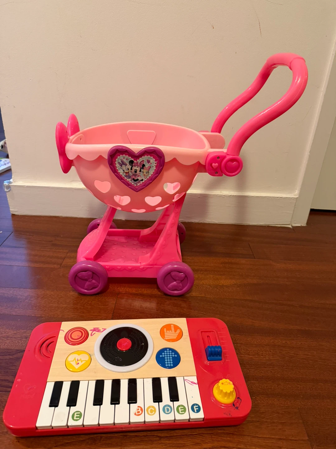 Disney Minnie Mouse Toy Stroller and Keyboard Toy