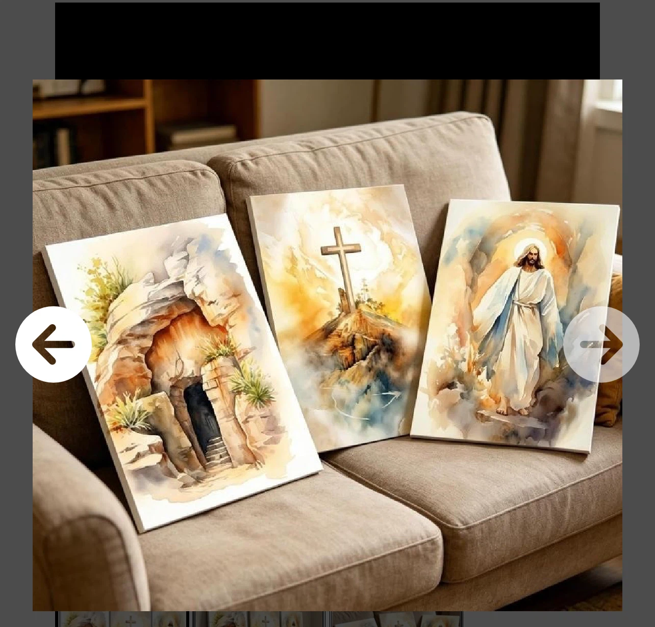 3Pcs Jesus Canvas Wall Art Bible Stories Wall Deco