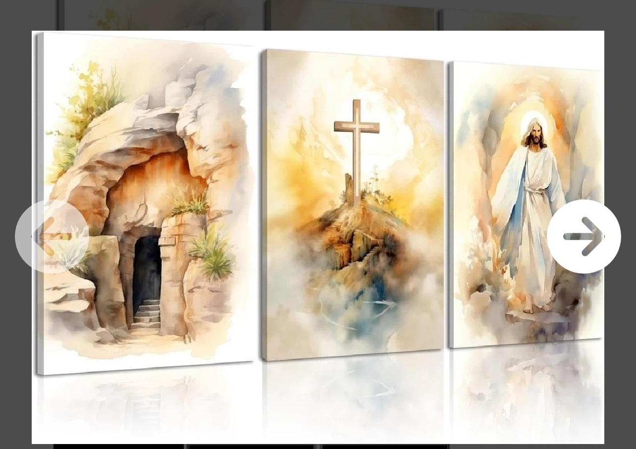 3Pcs Jesus Canvas Wall Art Bible Stories Wall Deco - photo 2